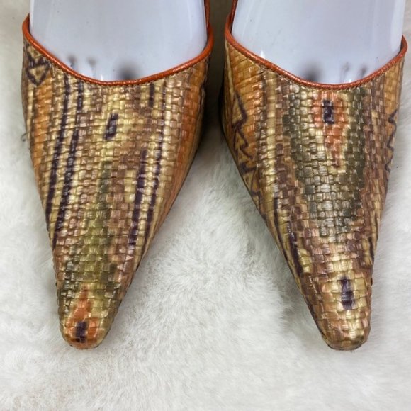 BCBGirls Katchen-AR Snakeskin Pointed Toe Kitten‎ Heels, size 8.5B NEW - Picture 3 of 11